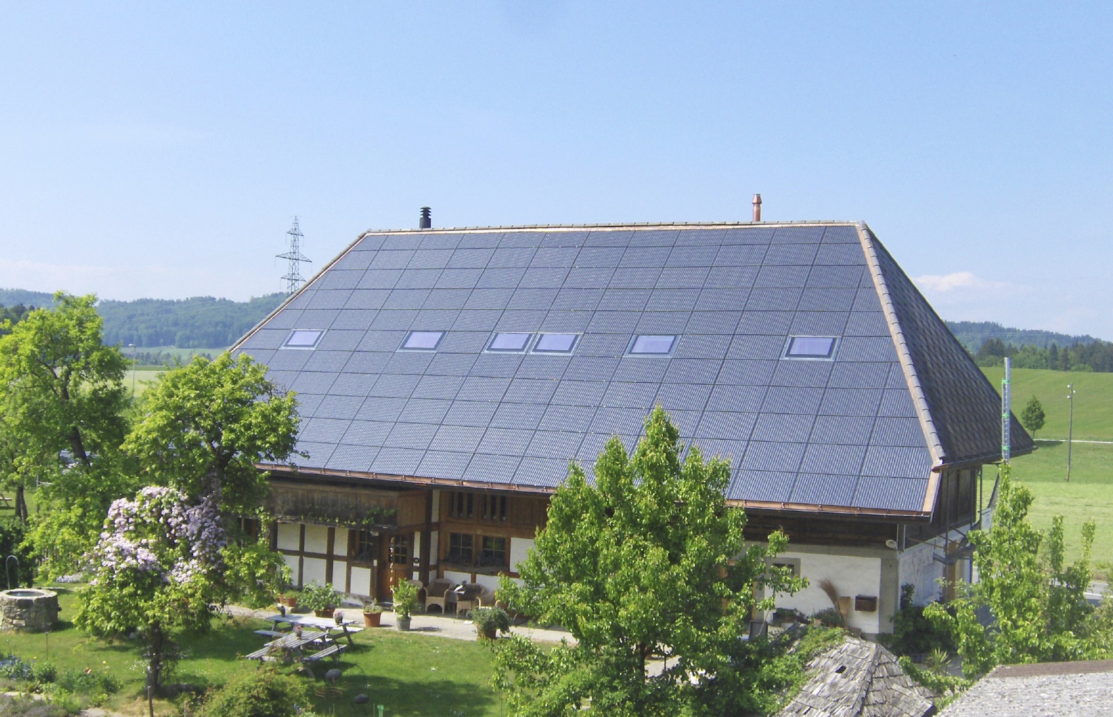 Solardachziegel anstatt Ziegeldach